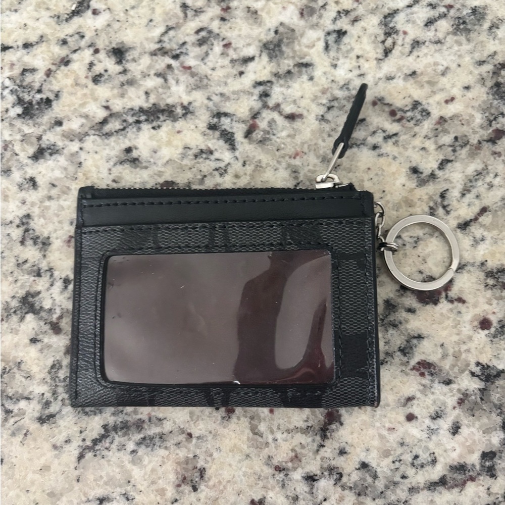 Coach Signature Black Card Case - Picture 3 of 4
